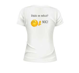 tričko s vtipným nápisem