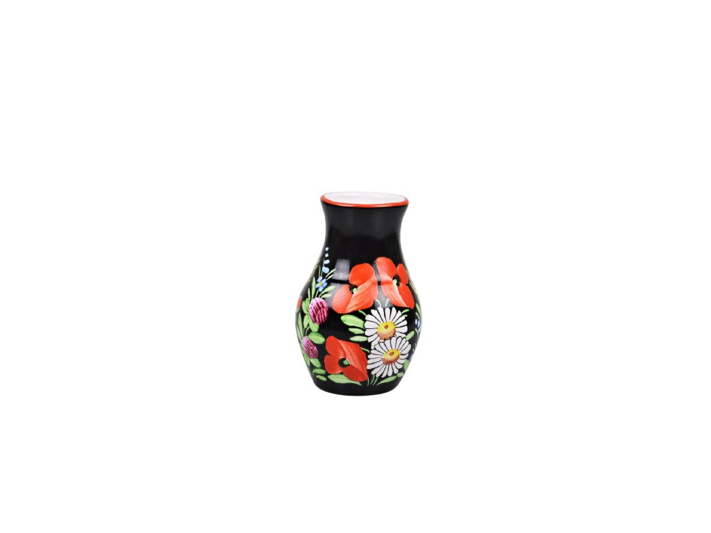 Chodská keramická váza - Malá černá - Dárky Bella