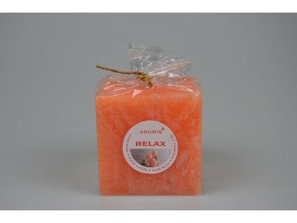 Svíčka Aromis kostka oranžová - Relax