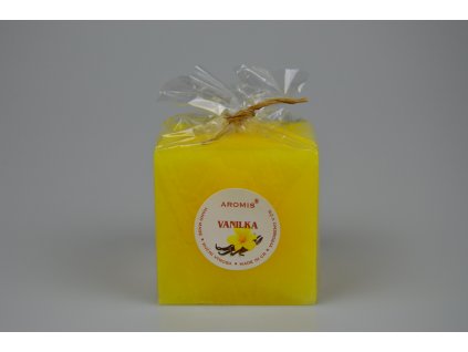 Svíčka Aromis kostka žlutá - Vanilka