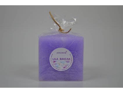 Svíčka Aromis kostka fialová - Lila bavlna