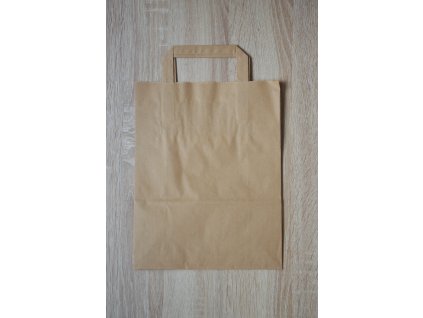 Papírová taška přírodní - 28 cm