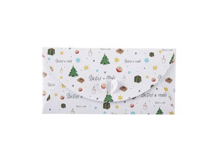 Dárková papírová obálka - Šťastné a Veselé