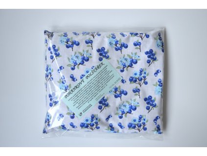 Pohankový nahřívací polštářek 25x30 cm - bílo modrý