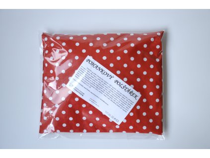 Pohankový nahřívací polštářek 25x30 cm - červený s puntíky