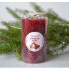 Svíčka Aromis válec červená - Vánoční vůně