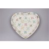 Miska srdíčko velká - Bílá s květy