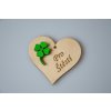 Dřevěné srdíčko - Pro štěstí