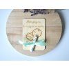 Dřevěné přání - Blahopřejeme k narození miminka