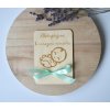 Dřevěné přání - Blahopřejeme k narození miminka