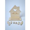 Dřevěná dekorace domeček Rodina