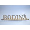 Dřevěný stojan s nápisem - Rodina