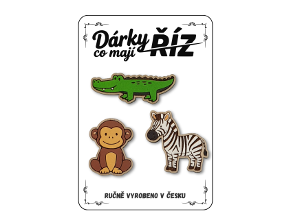 Opička, zebra, krokodýl