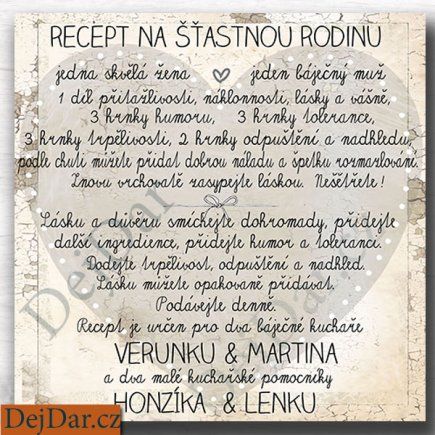 recept na šťastné manželství