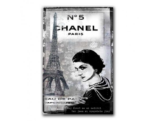 Šperkovnice na zeď, motiv Coco Chanel