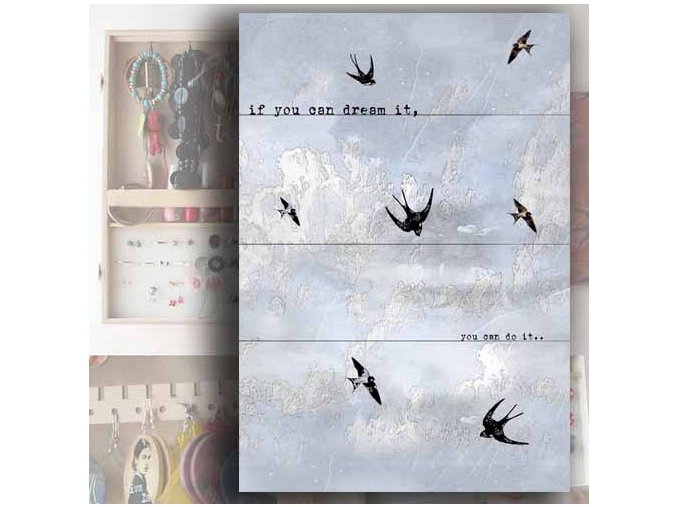 Velká šperkovnice na zeď, organizer na šperky