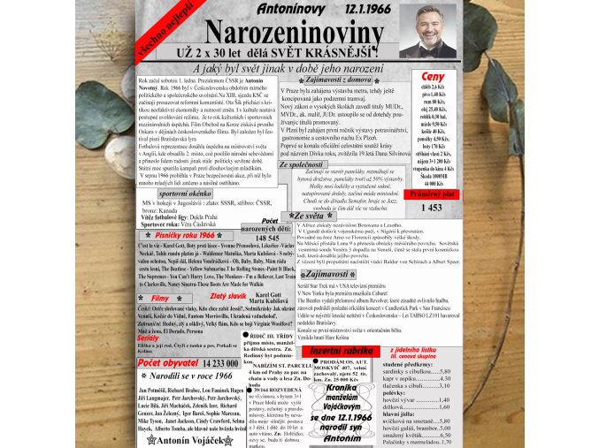 dárek k 60. narozeninám