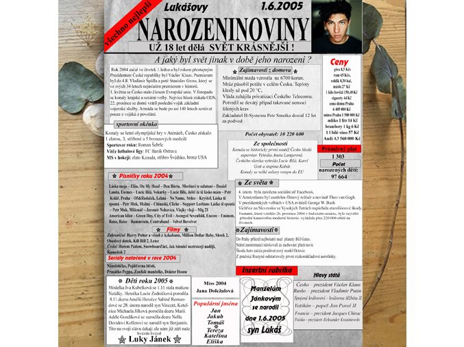 dárek k 20. narozeninám