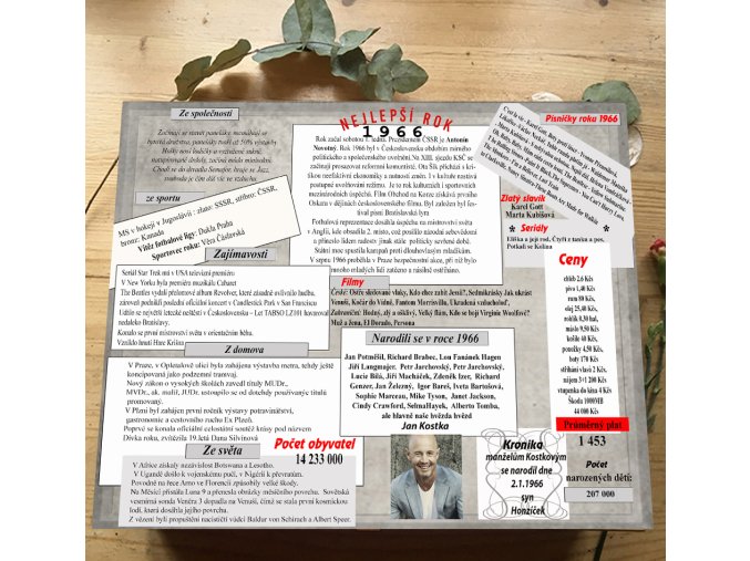 dárek k 60. narozeninám