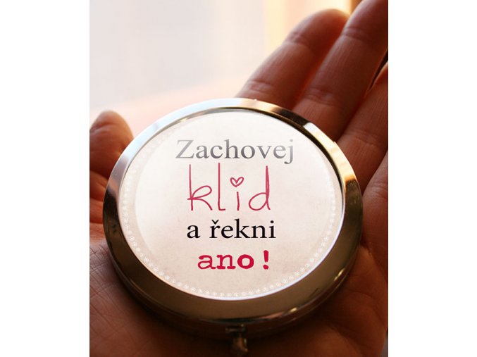 Dárek ke svatbě,zrcátko zachovej klid