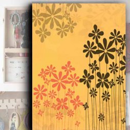 Organizer na šperky, oranžové květy