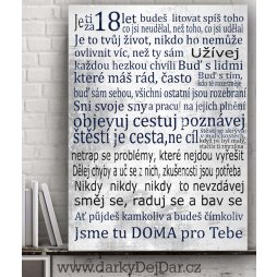 dárek k 18. narozeninám