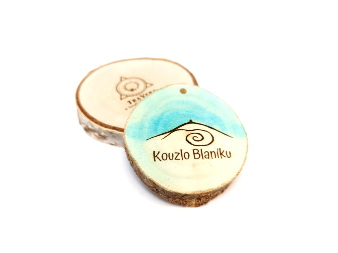 Dřevěný přívěsek kolečko