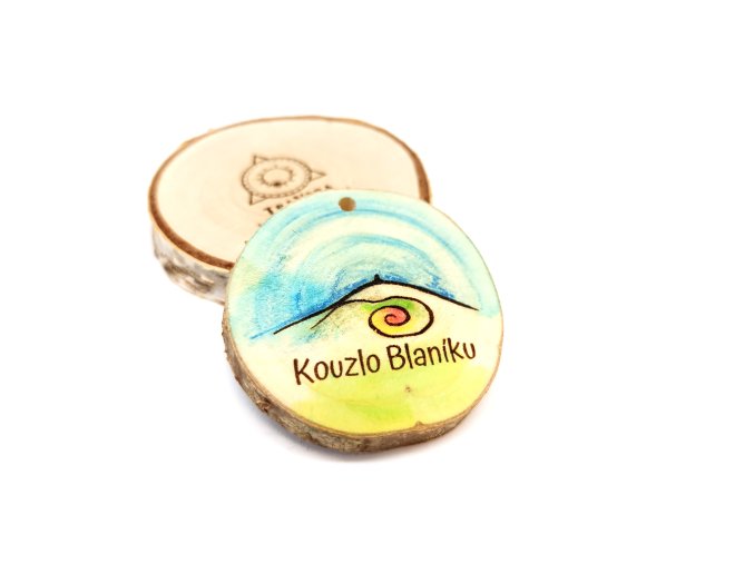 Dřevěný přívěsek kolečko