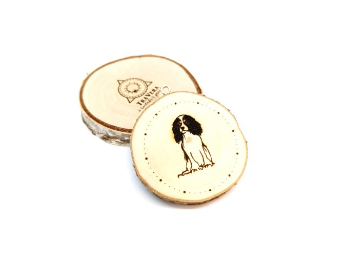 Dřevěný přívěsek kolečko