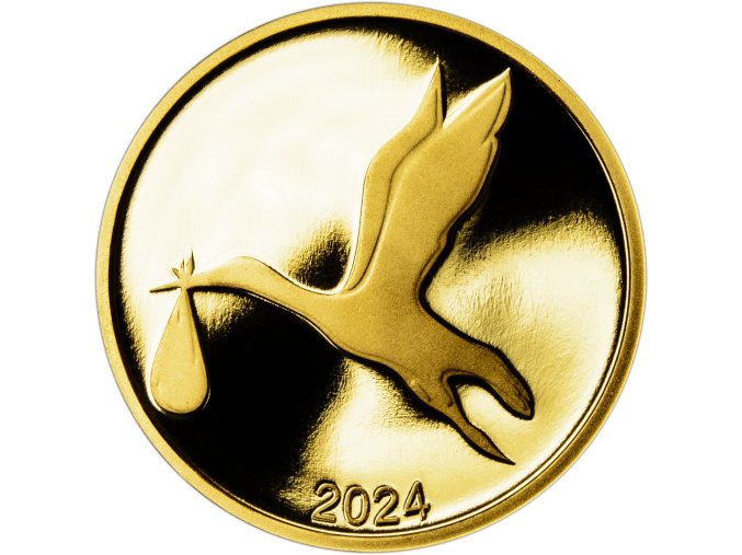 2024 Dukat k narozeni miminka cap Au proof R