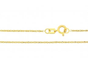 Řetízek ze žlutého zlata Lambáda Twist (Varianta: Délka 36 cm)