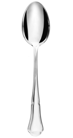 Stříbrná dětská lžíce na polévku Lžička: s oboustrannou rytinou