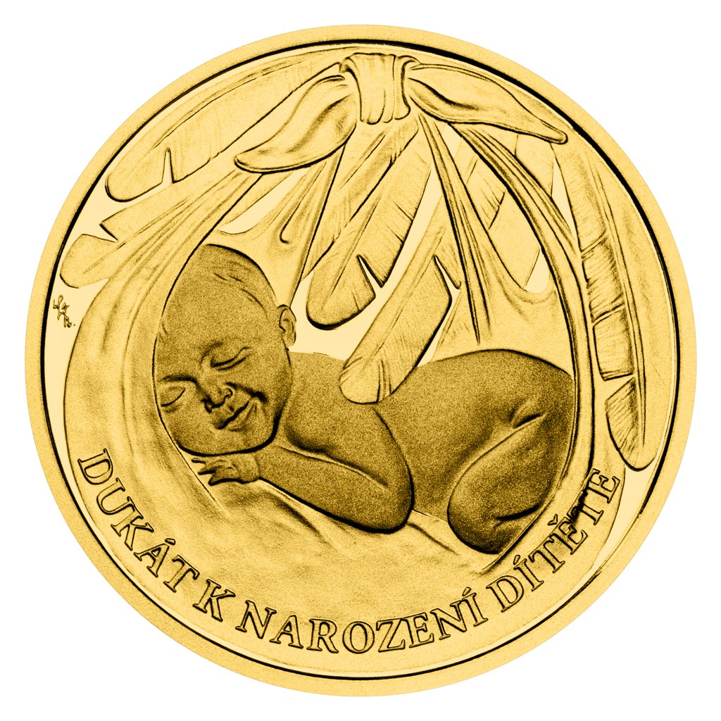 Zlatý dukát k narození dítěte 2023 - s věnováním
