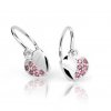 Dětské naušnice Cutie C2160-B Pink - srdíčka