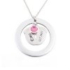 privesek detske nozicky deluxe circle swarovski krystal ruzovy1 (1)u
