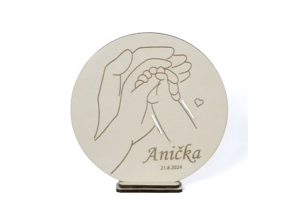 Držák na rámeček z porodnice pro miminko