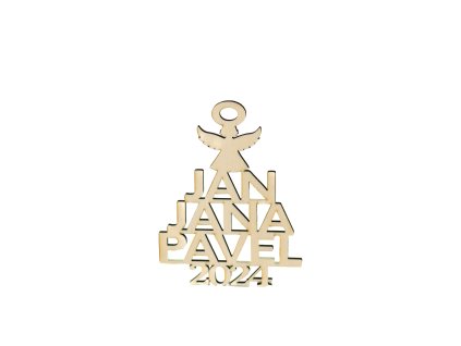 Ozdoba na stromeček s jmény