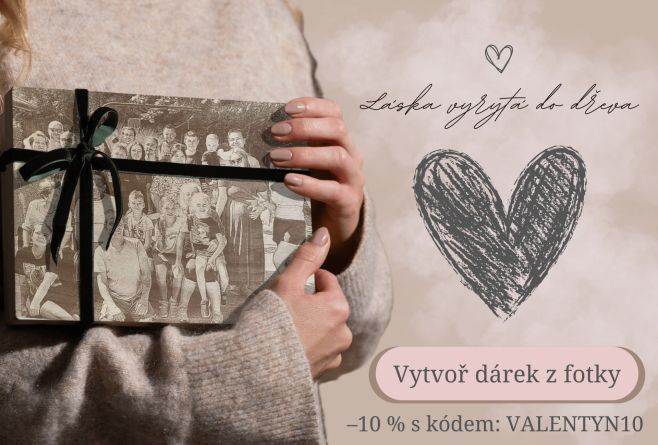 ❤️ Některé vzpomínky si zaslouží víc než jen galerii v mobilu. Na Valentýna je proměň ve vzpomínku vyrytou do dřeva – jako...