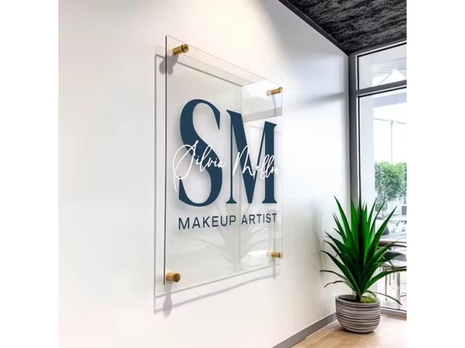 Akrylová cedule s vlastním logem ELEGANT