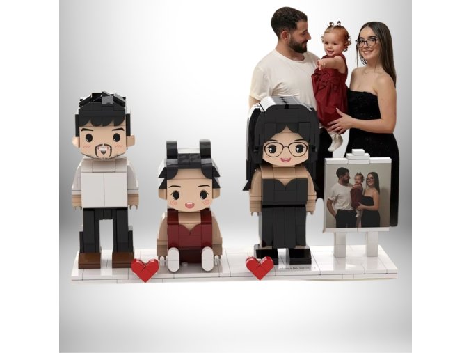 Miniblock figurky Rodina – personalizovaná stavebnice na míru