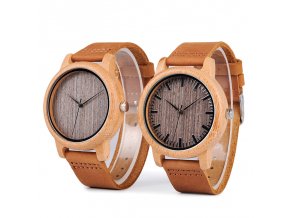 Pánské dřevěné hodinky LEATHER