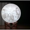 Měsíční 3D lampička s fotkou nebo textem