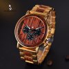 BOBO BIRD Wooden Men Watch Relogio Masculino Top Brand Luxury Chronograph Date Display Stop Watches erkek