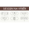 Dřevěná krabička na snubní prstýnky DESIGN - JMÉNA. DATUM SVATBY
