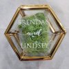 Personalizovaná luxusní skleněná krabička na snubní prstýnky