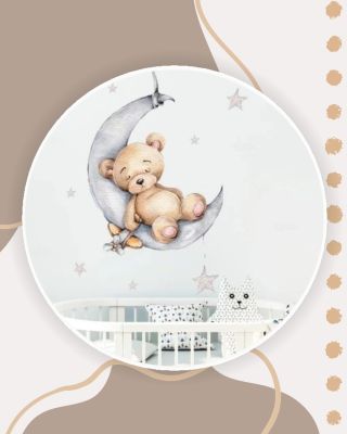 🐻 Samolepka na zeď nebo nábytek – Medvídek ✨ Roztomilý medvídek, který ozdobí dětský pokoj, nábytek, okna či zrcadla....