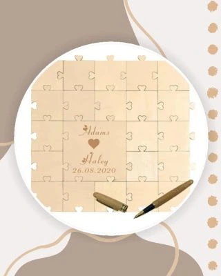 Každý dílek plný lásky ✨ Zapomeňte na klasické knihy hostů! Tato dřevěná puzzle kniha umožní svatebčanům napsat vzkaz,...