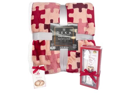 HOME ELEMENTS Vánoční set deka puzzle, difuzér a vonné jíly