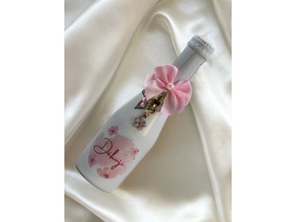 MINI BOHEMIA SEKT děkuji růžová + kytička