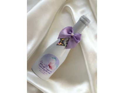 MINI BOHEMIA SEKT paní učitelko děkuji Vám za vaši trpělivost fialový motýl